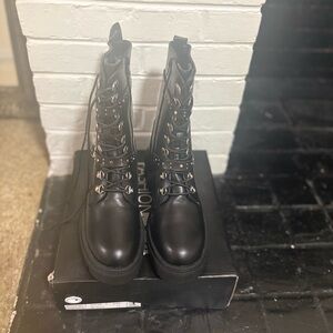 Fashion Nova Black Combat Boots